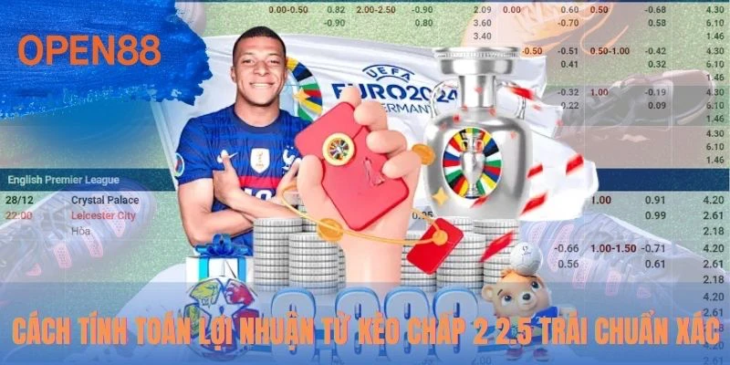 Cách tính toán lợi nhuận từ kèo chấp 2 2.5 trái chuẩn xác